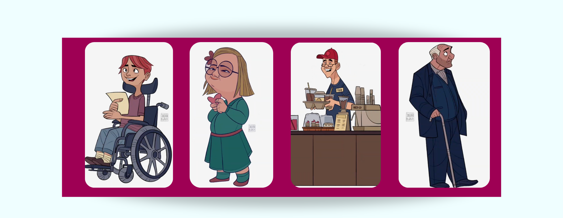 ilustraciones de Santiago Lopez para la campaña